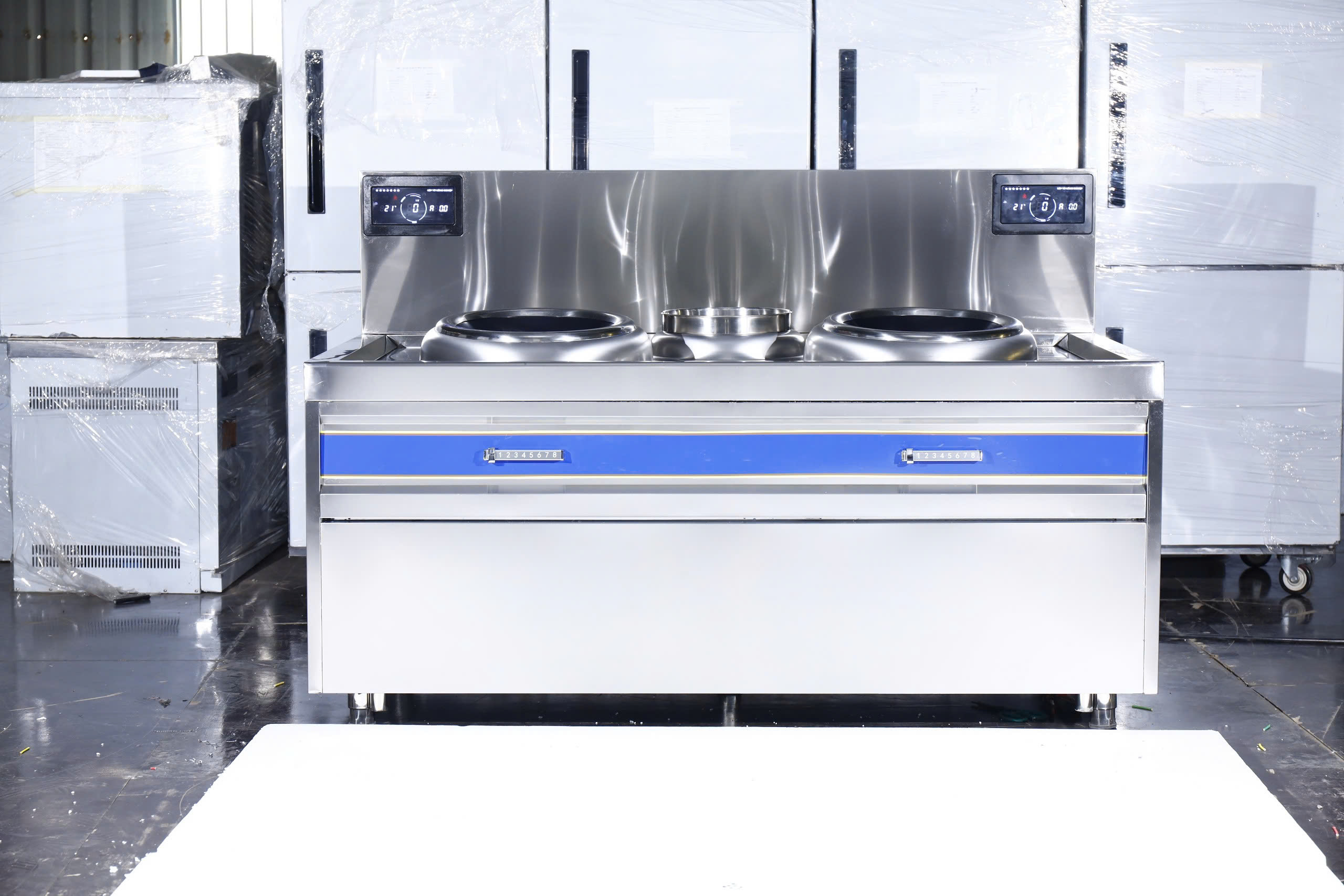 Bếp từ công nghiệp đôi 12KWx2 mặt lõm - Máy Móc Công Nghiệp TH Ecotech - Công Ty TNHH TH Ecotech