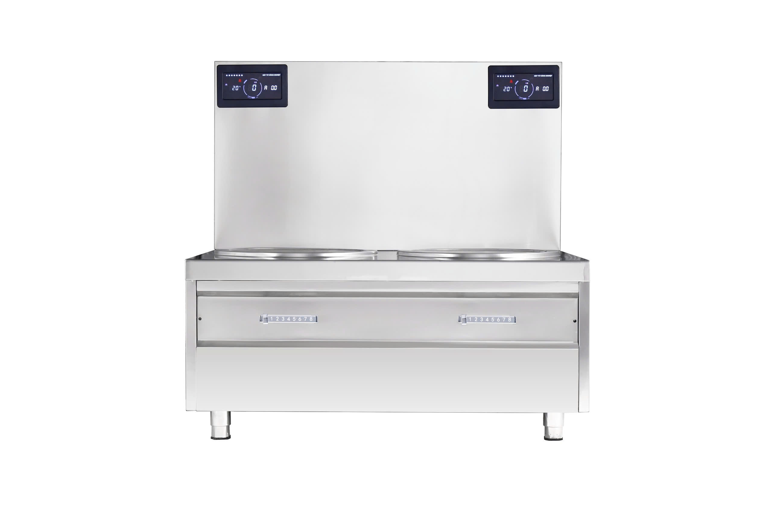 Bếp từ công nghiệp đôi 8kWx2 mặt phẳng - Máy Móc Công Nghiệp TH Ecotech - Công Ty TNHH TH Ecotech