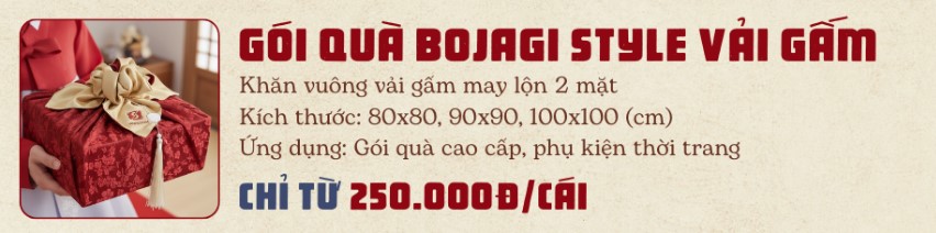 Gói quà Bojagi style vải gấm
