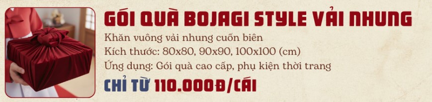 Gói quà Bojagi style vải nhung