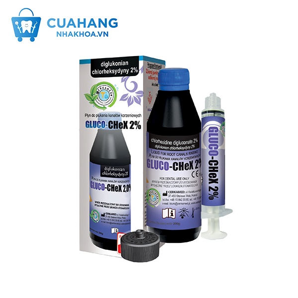 Dung dịch bơm rửa Gluco-Chex 2% - Công Ty TNHH QKV Dental