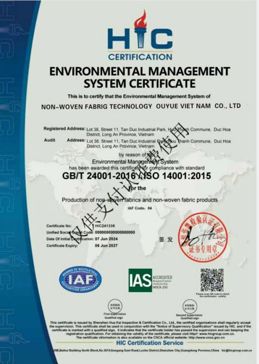 Chứng nhận ISO 14001:2015