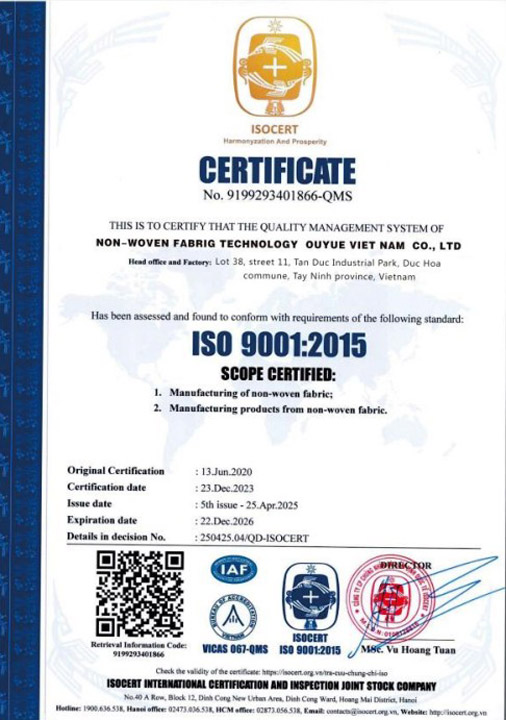 Chứng nhận ISO 9001:2015