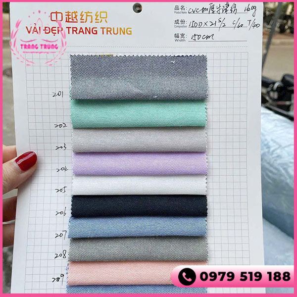 Vải Oxford trơn