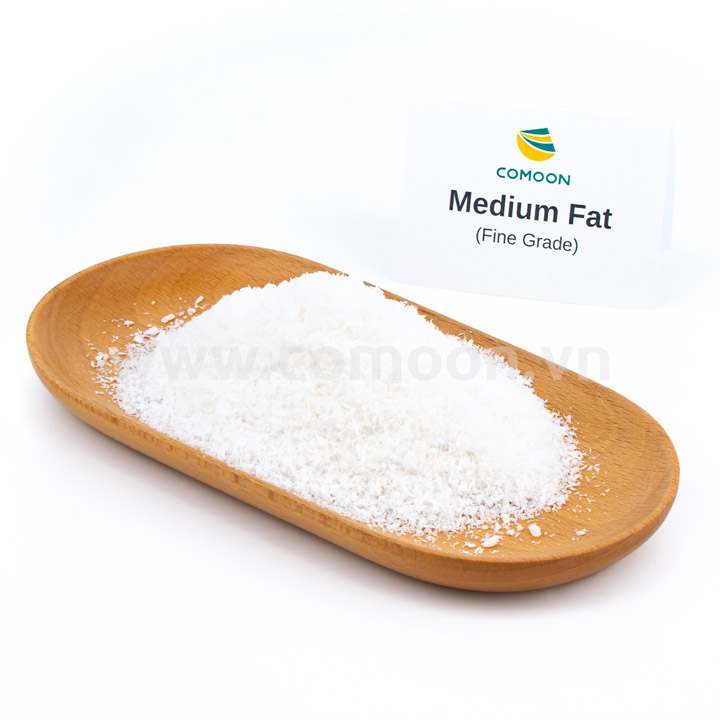 Cơm dừa sấy hàm lượng chất béo trung bình – cỡ mịn - Sản Phẩm Từ Dừa Comoon - Công Ty TNHH Comoon