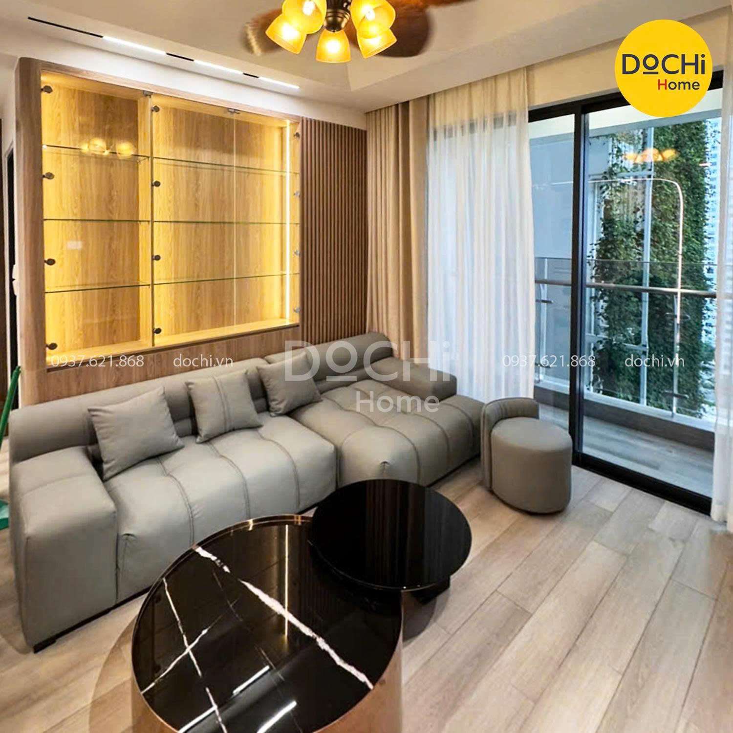 Thi công nội thất phòng khách - Dochi Home - Nhà Máy Thiết Kế, Sản Xuất, Thi Công Nội Thất Căn Hộ - Công Ty TNHH Dochi Home