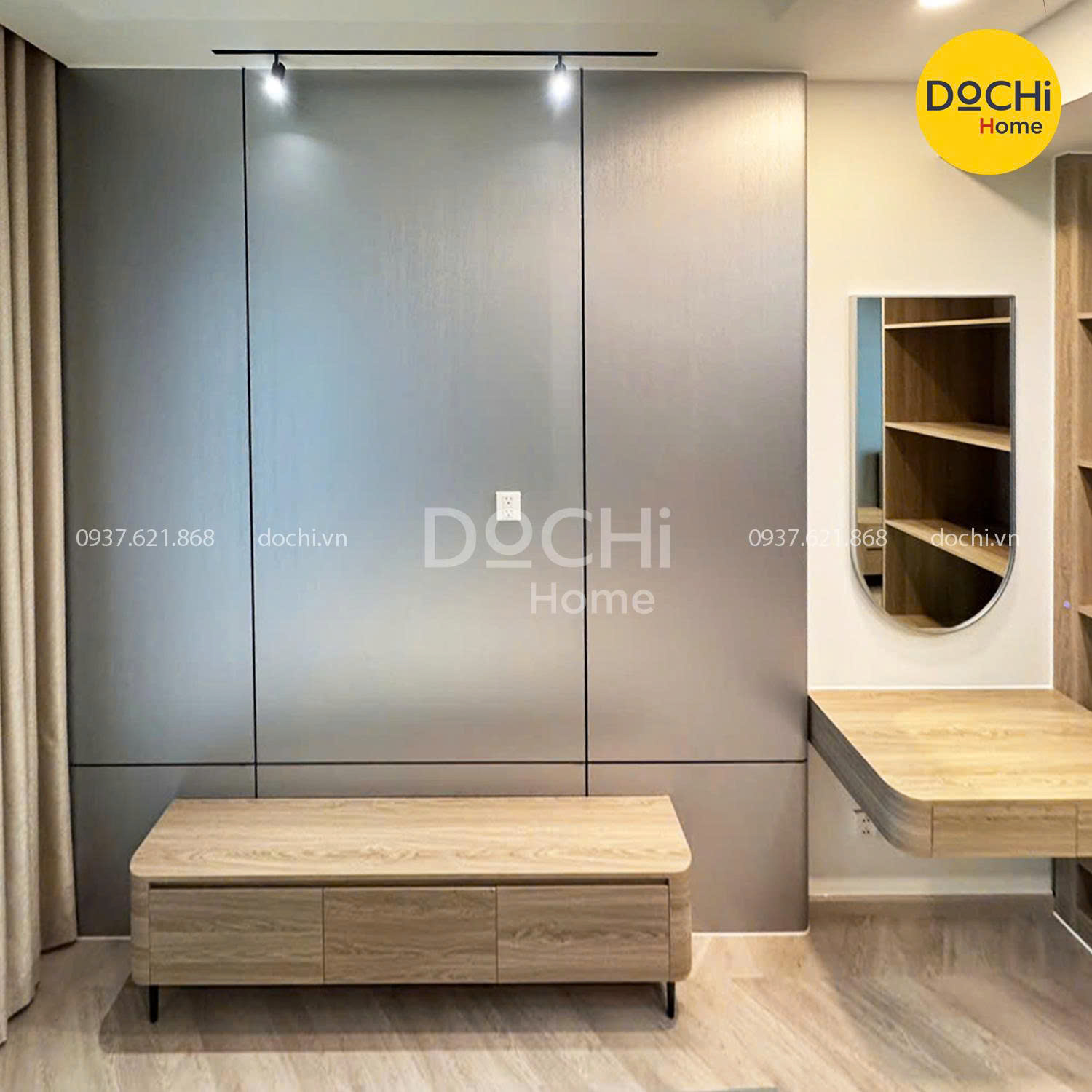 Thi công nội thất phòng khách - Dochi Home - Nhà Máy Thiết Kế, Sản Xuất, Thi Công Nội Thất Căn Hộ - Công Ty TNHH Dochi Home