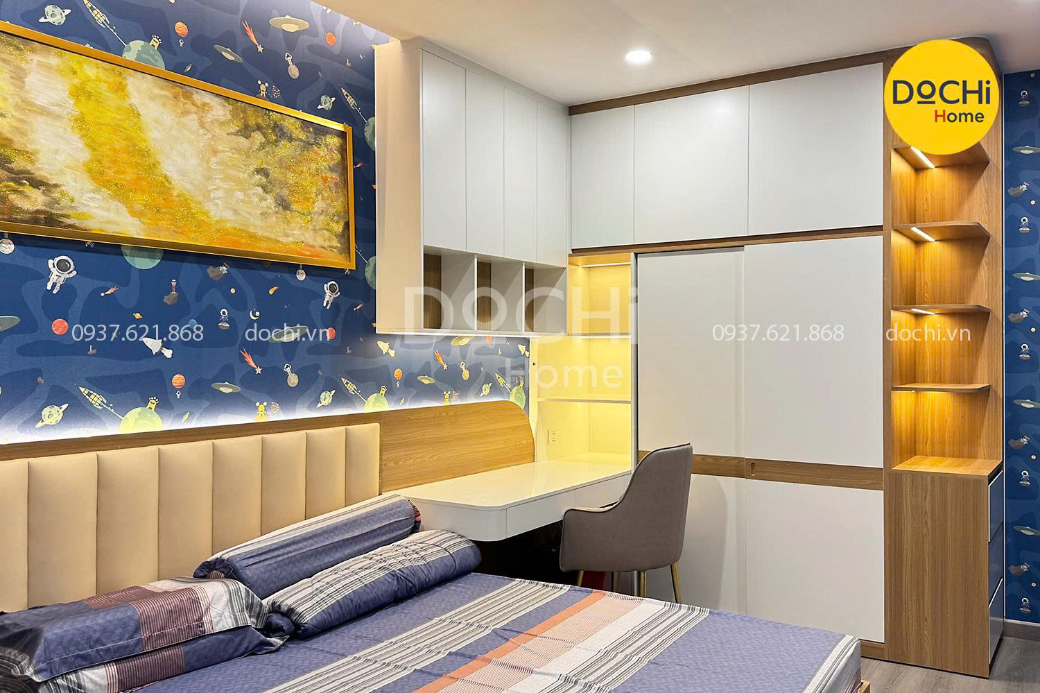 Thi công nội thất phòng ngủ - Dochi Home - Nhà Máy Thiết Kế, Sản Xuất, Thi Công Nội Thất Căn Hộ - Công Ty TNHH Dochi Home