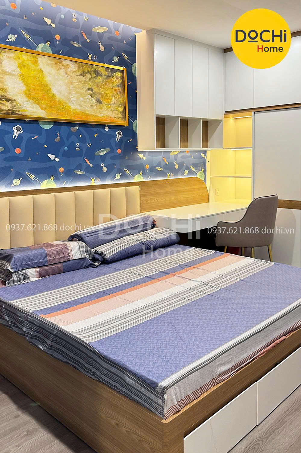 Thi công nội thất phòng ngủ - Dochi Home - Nhà Máy Thiết Kế, Sản Xuất, Thi Công Nội Thất Căn Hộ - Công Ty TNHH Dochi Home