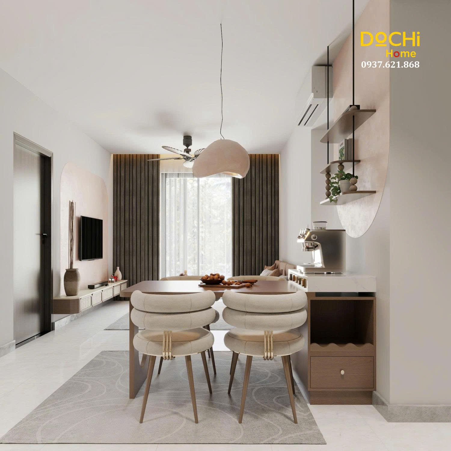 Thiết kế nội thất phòng bếp - Dochi Home - Nhà Máy Thiết Kế, Sản Xuất, Thi Công Nội Thất Căn Hộ - Công Ty TNHH Dochi Home