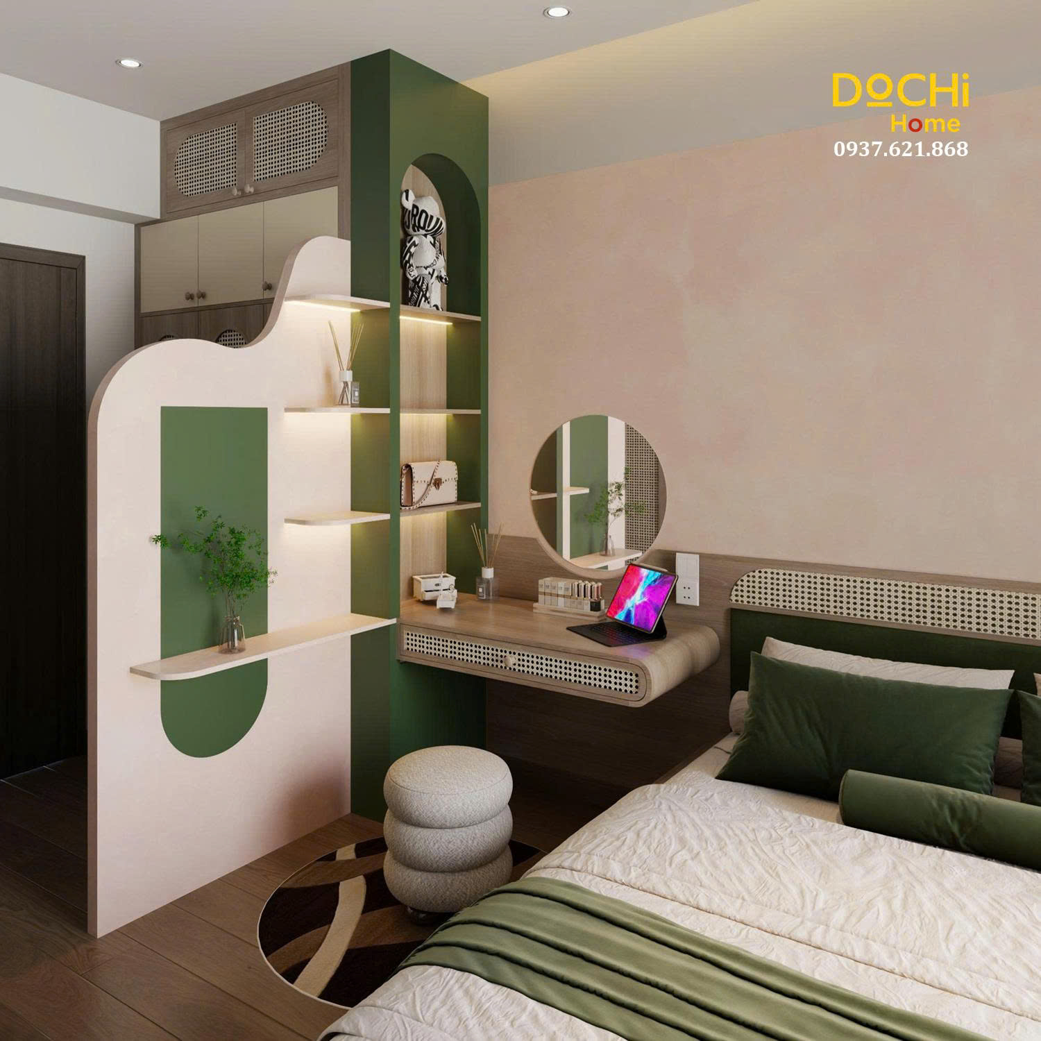 Thiết kế nội thất phòng ngủ - Dochi Home - Nhà Máy Thiết Kế, Sản Xuất, Thi Công Nội Thất Căn Hộ - Công Ty TNHH Dochi Home