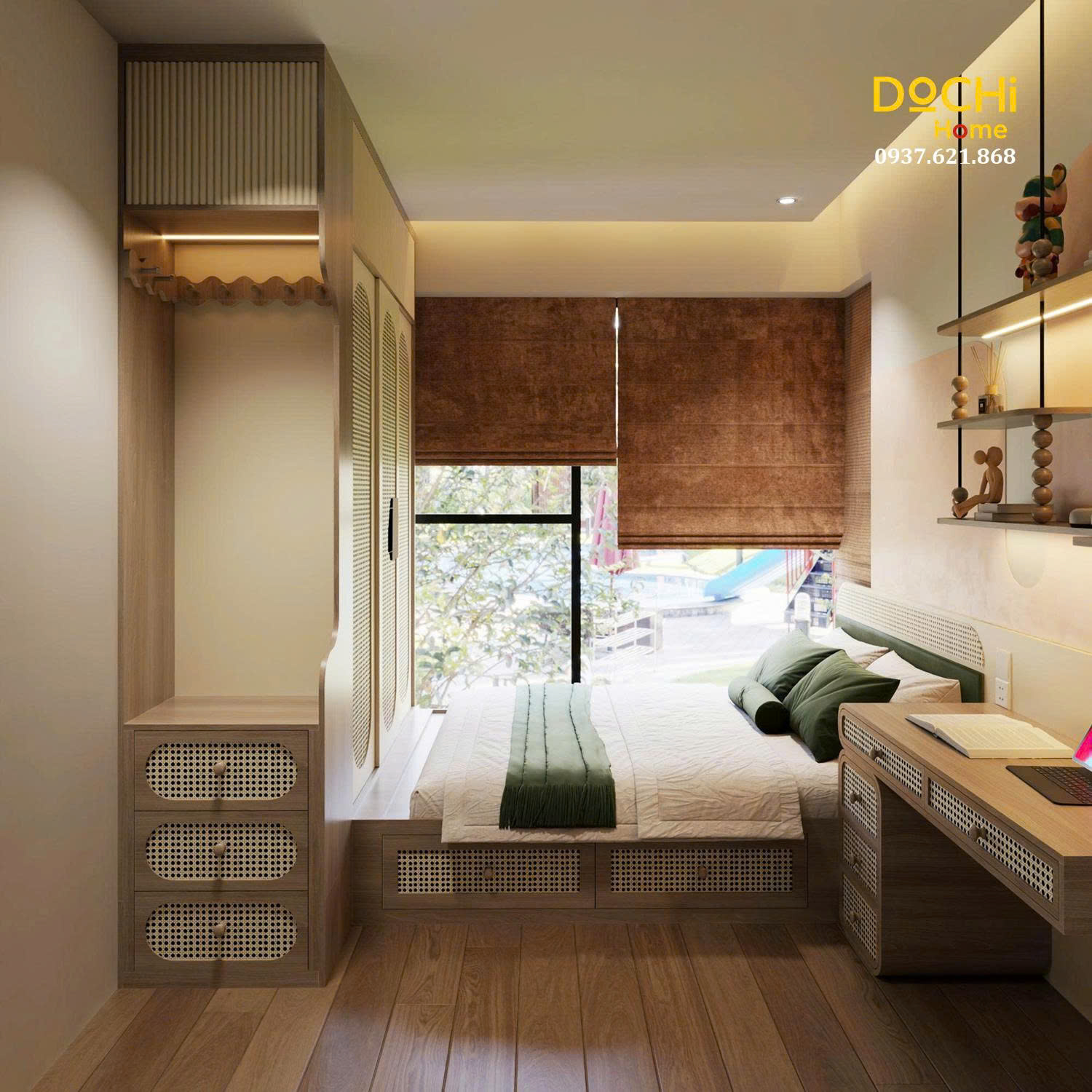 Thiết kế nội thất phòng ngủ - Dochi Home - Nhà Máy Thiết Kế, Sản Xuất, Thi Công Nội Thất Căn Hộ - Công Ty TNHH Dochi Home