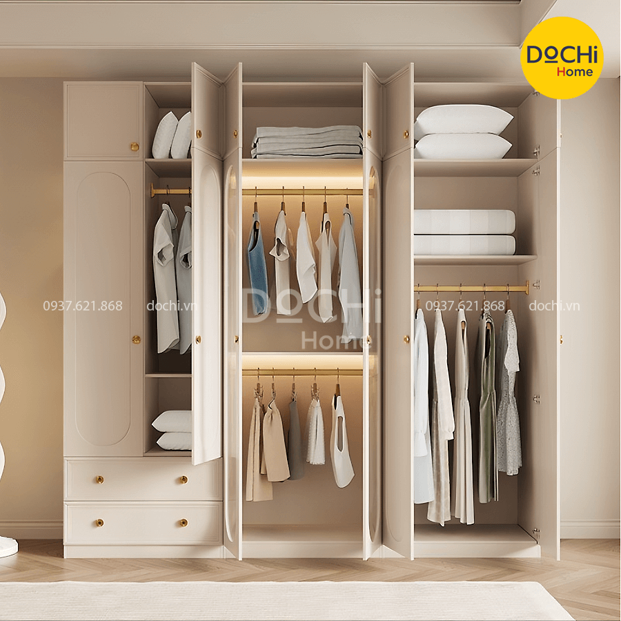 Tủ quần áo - Dochi Home - Nhà Máy Thiết Kế, Sản Xuất, Thi Công Nội Thất Căn Hộ - Công Ty TNHH Dochi Home