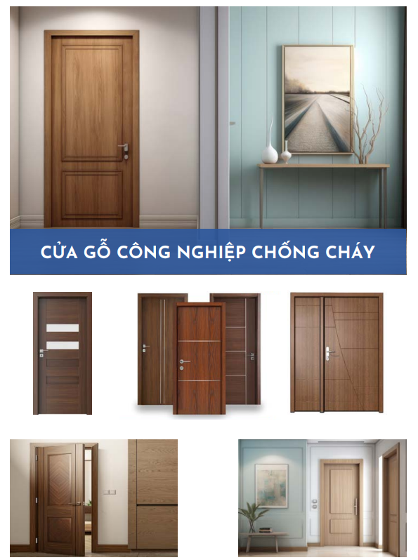 Cửa gỗ công nghiệp chống cháy