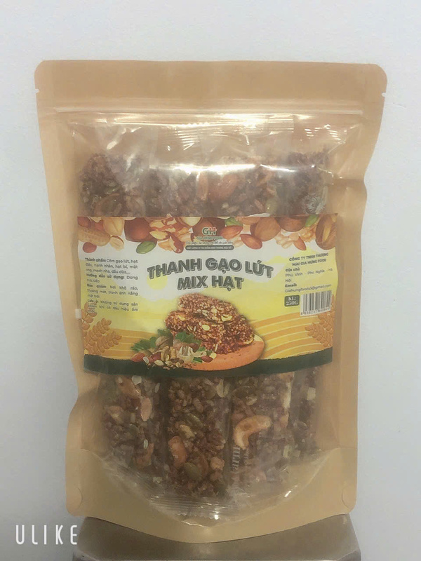 Thanh gạo lứt mix hạt - Hạt Dinh Dưỡng Gia Hưng Food - Công Ty TNHH Thương Mại Gia Hưng Food