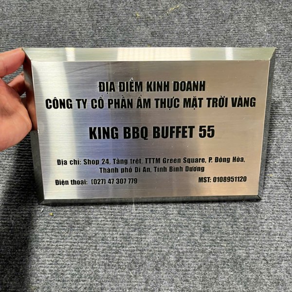 In bảng hiệu inox cho công ty - In ấn Quảng Cáo Mạnh Dũng - Công Ty Cổ Phần Quảng Cáo Mạnh Dũng
