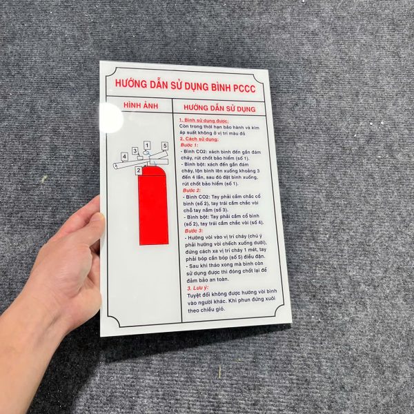 In bảng hướng dẫn sử dụng bình PCCC - In ấn Quảng Cáo Mạnh Dũng - Công Ty Cổ Phần Quảng Cáo Mạnh Dũng