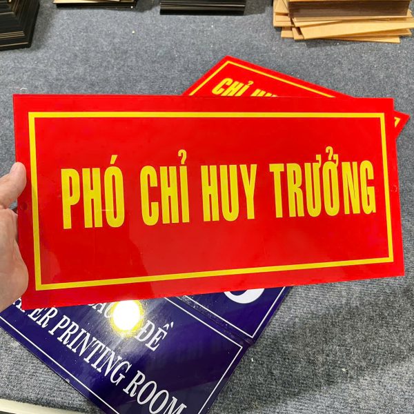 In bảng tên phòng bằng mica - In ấn Quảng Cáo Mạnh Dũng - Công Ty Cổ Phần Quảng Cáo Mạnh Dũng