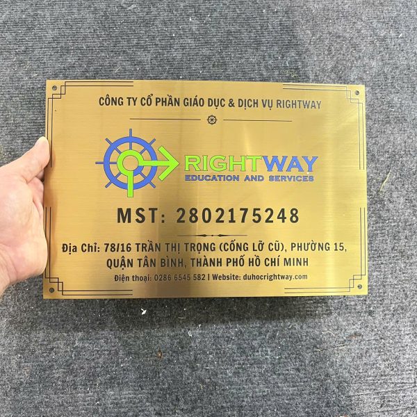 In biểu hiệu inox gắn tường - In ấn Quảng Cáo Mạnh Dũng - Công Ty Cổ Phần Quảng Cáo Mạnh Dũng