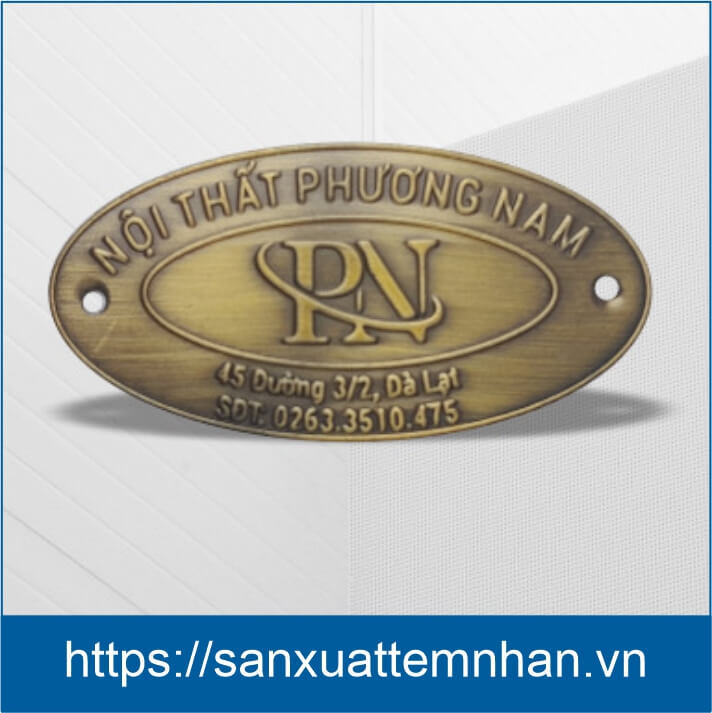 Tem đồng ăn mòn cắt theo biên dạng - Tem Nhãn Mạnh Dũng - Công Ty Cổ Phần Quảng Cáo Mạnh Dũng