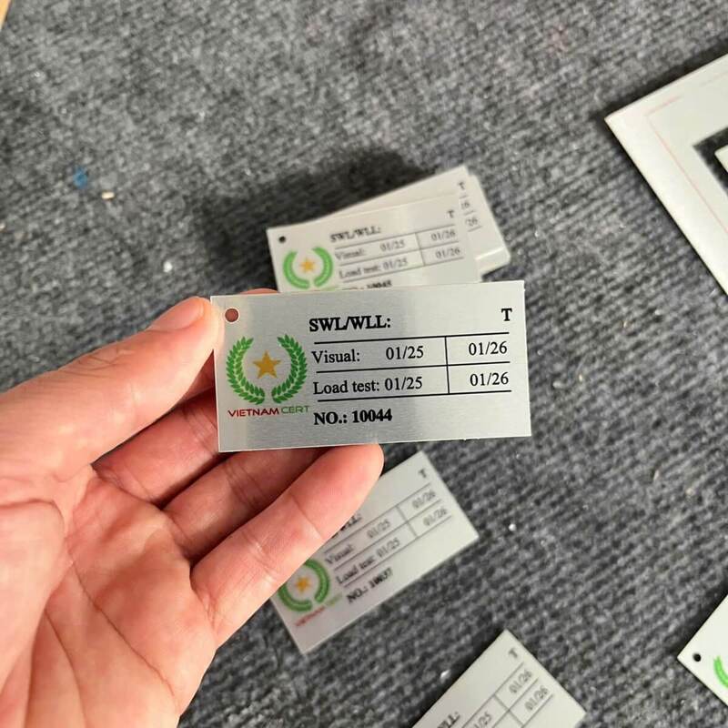 Tem nhãn nhôm máy móc thiết bị - Tem Nhãn Mạnh Dũng - Công Ty Cổ Phần Quảng Cáo Mạnh Dũng