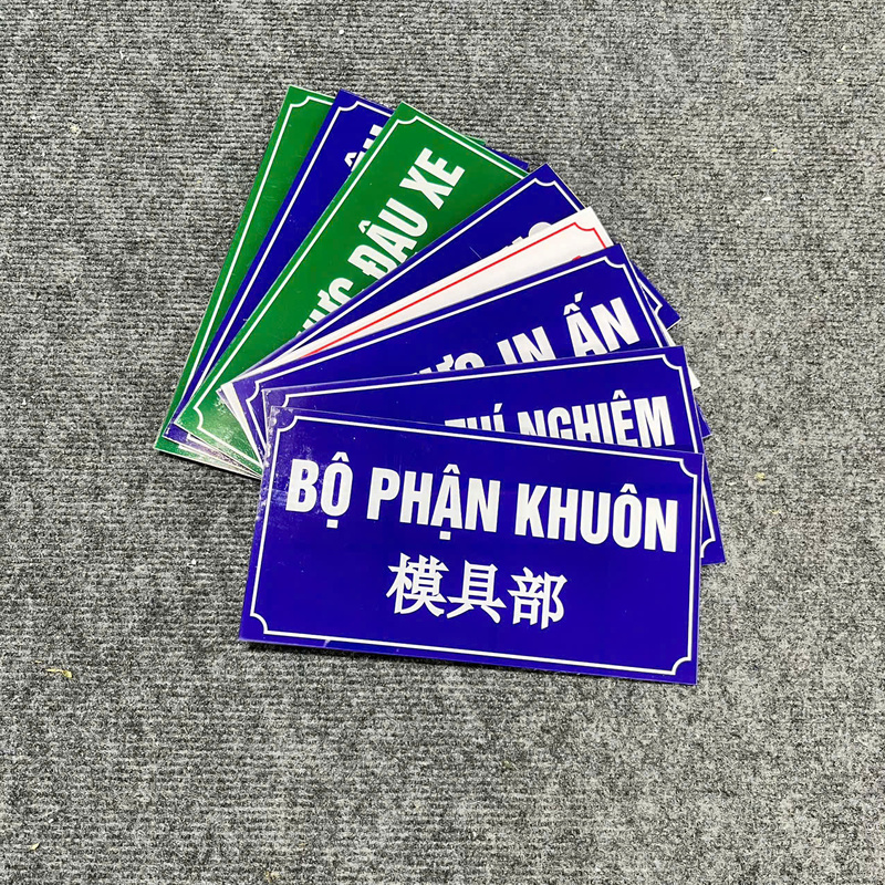 Bảng mica phòng ban