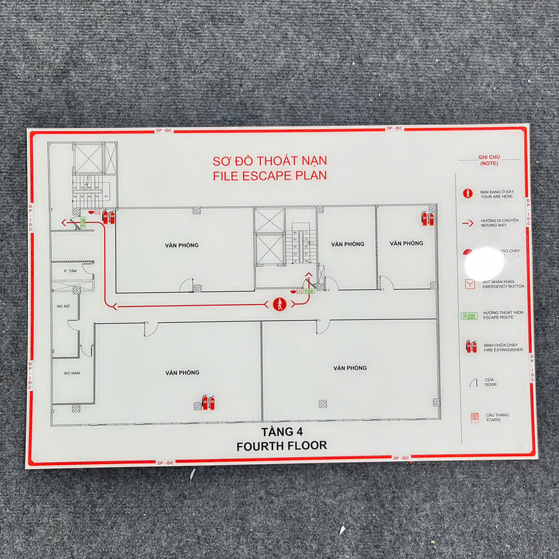 Bảng sơ đồ thoát hiểm mica