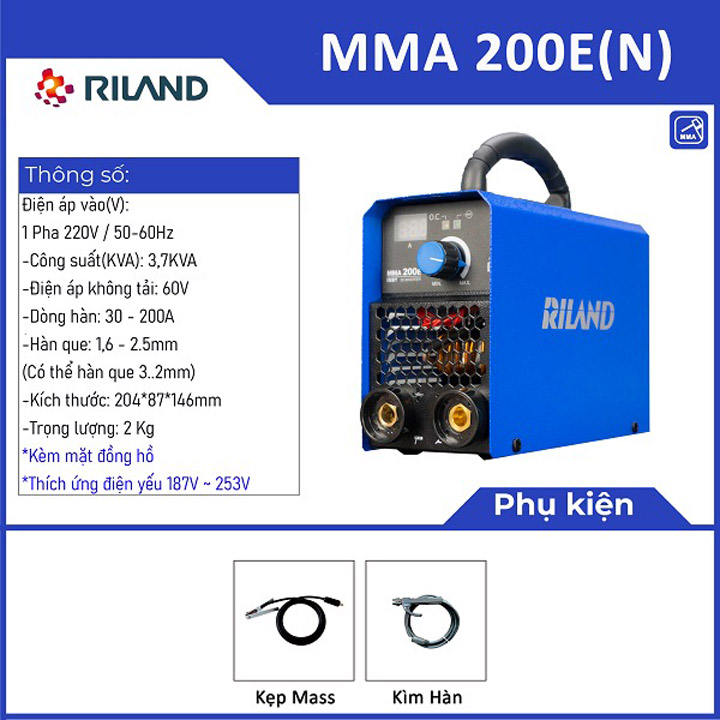Máy hàn mini Riland MMA 200E (N)