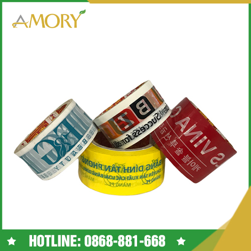 Băng keo in chữ - Bao Bì Amory - Công Ty TNHH Bao Bì Amory