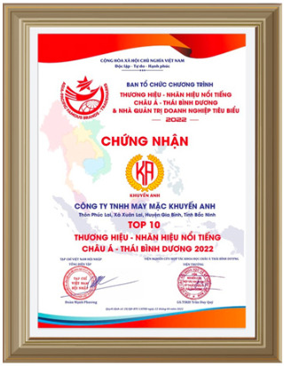 Chứng nhận thương hiệu, nhãn hiệu nổi tiếng