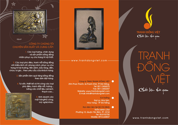 Brochure Tranh Đồng Việt - Dịch Thuật Hoàng Huệ - Công Ty TNHH Hoàng Huệ