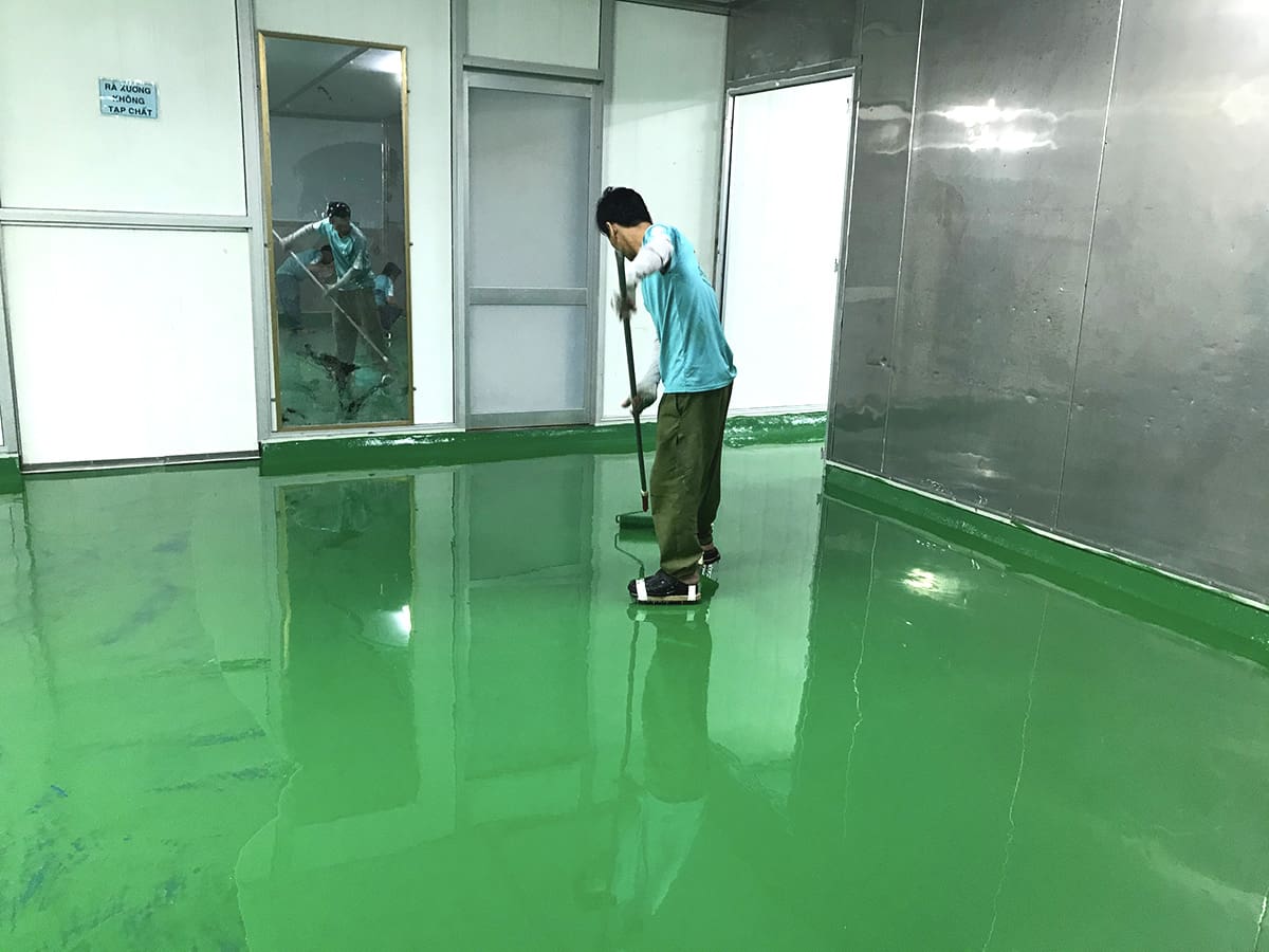 Sơn sửa sàn epoxy công trình - Xây Dựng Phong Anh - Công Ty TNHH MTV Cơ Khí Xây Dựng Phong Anh