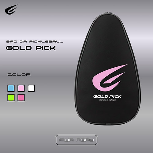 Bao da bọc vợt Gold Pick - Basic G - hồng nhạt - Dụng Cụ Pickleball Gold Pick - Công Ty Cổ Phần Sản Xuất Và Thương Mại Gold Pick