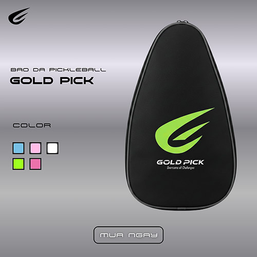 Bao da bọc vợt Gold Pick - Basic G - lục - Dụng Cụ Pickleball Gold Pick - Công Ty Cổ Phần Sản Xuất Và Thương Mại Gold Pick