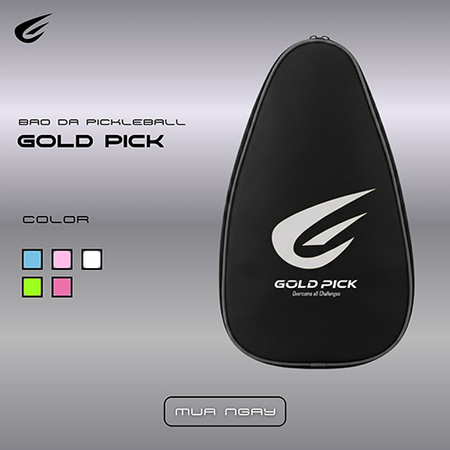 Bao da bọc vợt Gold Pick - Basic G - trắng - Dụng Cụ Pickleball Gold Pick - Công Ty Cổ Phần Sản Xuất Và Thương Mại Gold Pick