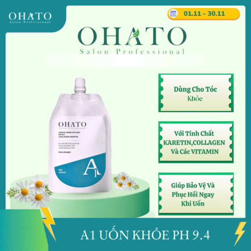 Uốn, duỗi OHato A1 cho tóc khỏe