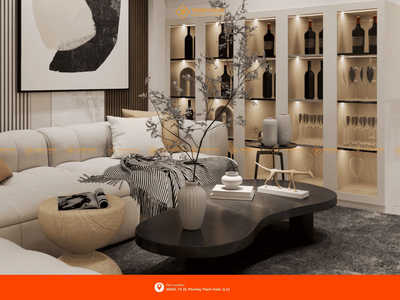 Nội thất phòng khách - Xây Dựng Thịnh Phát - Công Ty Cổ Phần Đầu Tư Tư Vấn Thiết Kế Và Xây Dựng Thịnh Phát