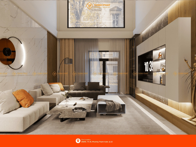 Nội thất phòng khách - Xây Dựng Thịnh Phát - Công Ty Cổ Phần Đầu Tư Tư Vấn Thiết Kế Và Xây Dựng Thịnh Phát