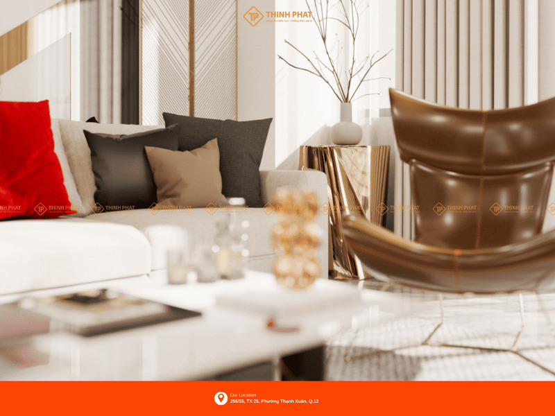 Nội thất phòng khách - Xây Dựng Thịnh Phát - Công Ty Cổ Phần Đầu Tư Tư Vấn Thiết Kế Và Xây Dựng Thịnh Phát