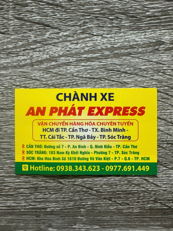 Namecard - Vận Tải An Phát Express Bình Dương - Công Ty TNHH TM DV VT An Phát Express