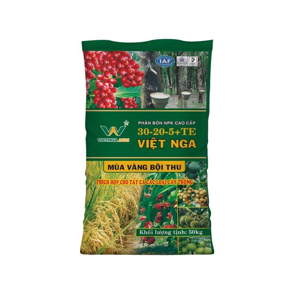 Phân bón NPK 30-20-5 TE Việt Nga - Công Ty Cổ Phần Tập Đoàn Việt Nga