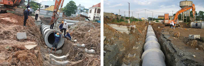 Thi công ống cống thoát nước - Thi Công ống Cống Đại Phát - Công Ty TNHH Xây Dựng Và San Lấp Mặt Bằng Đại Phát