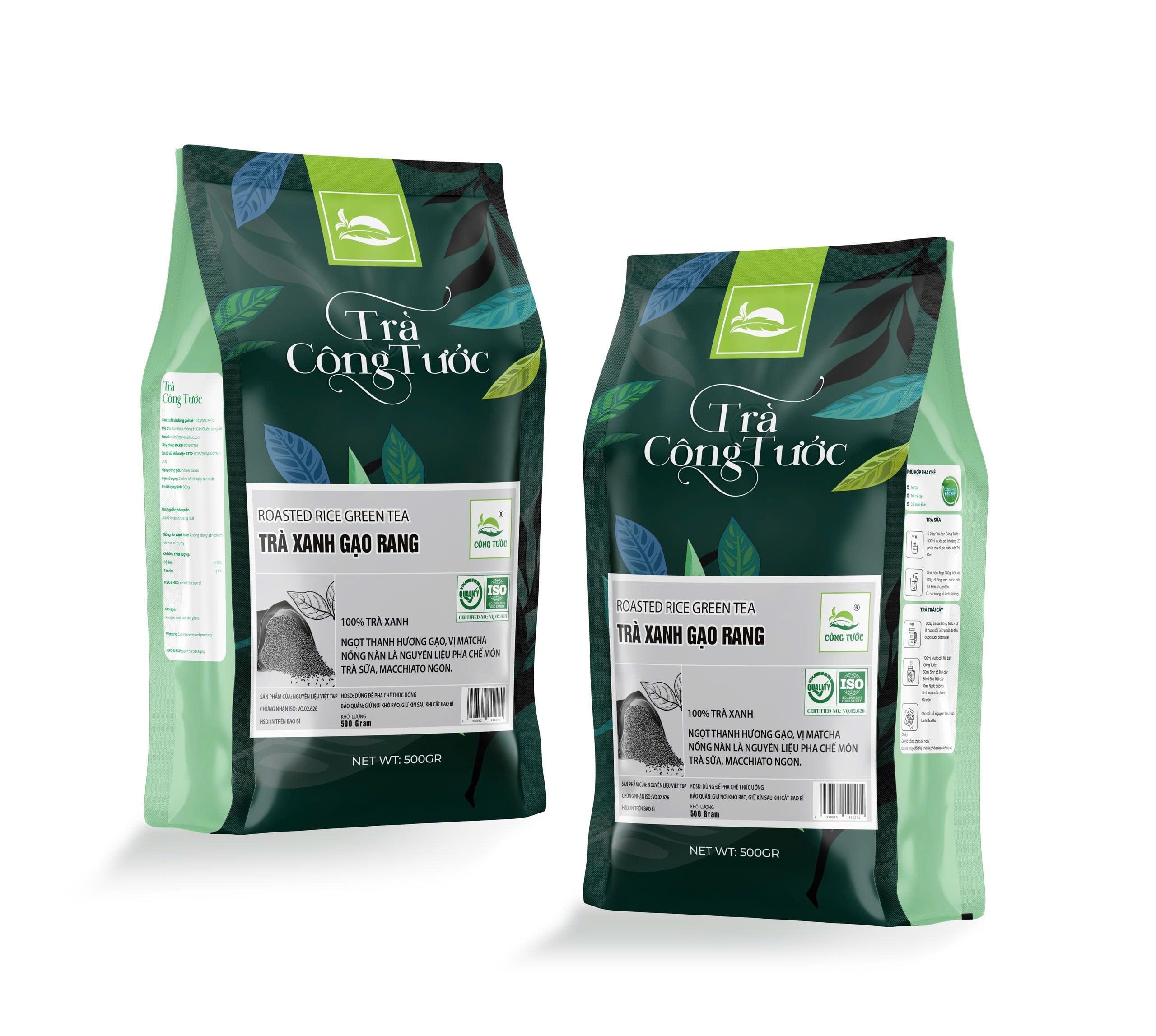 Trà xanh gạo rang