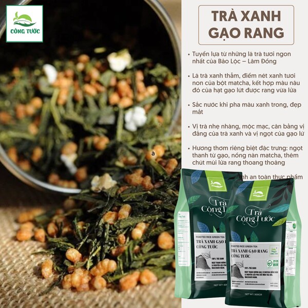 Trà xanh gạo rang