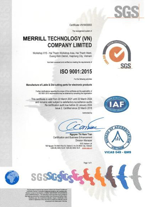 Chứng nhận ISO 9001:2015
