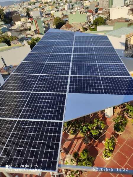 Lắp đặt trọn gói điện mặt trời áp mái 5.8kWp tại Quy Nhơn