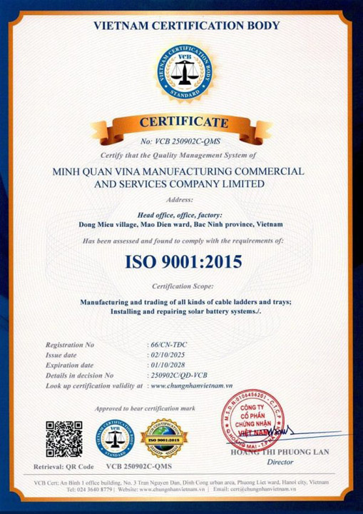 Chứng nhận ISO 9001:2015