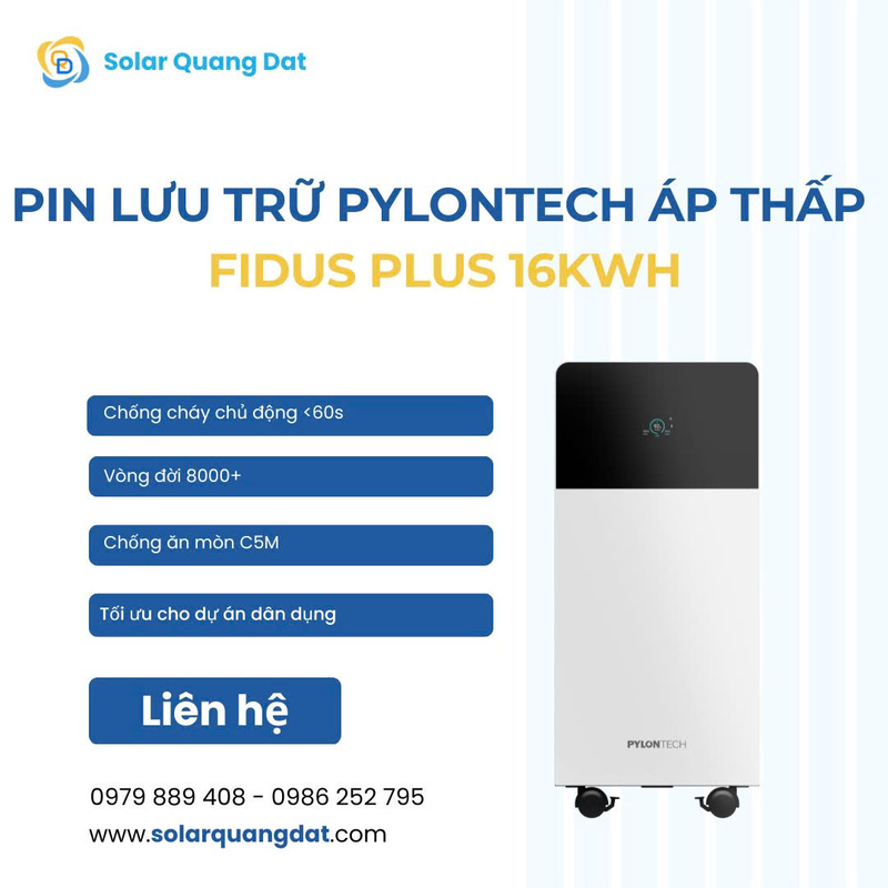 Pin lưu trữ Pylontech áp thấp