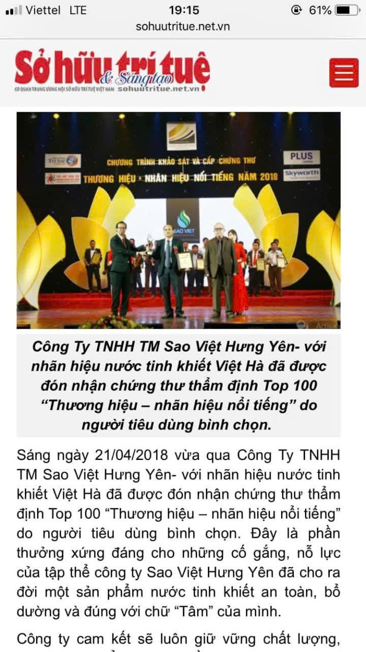  - Chi Nhánh Bắc Ninh - Công Ty TNHH Thương Mại Sao Việt Hưng Yên