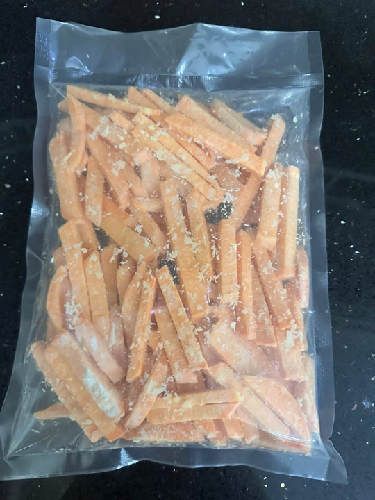 Khoai lang cắt miếng cấp đông